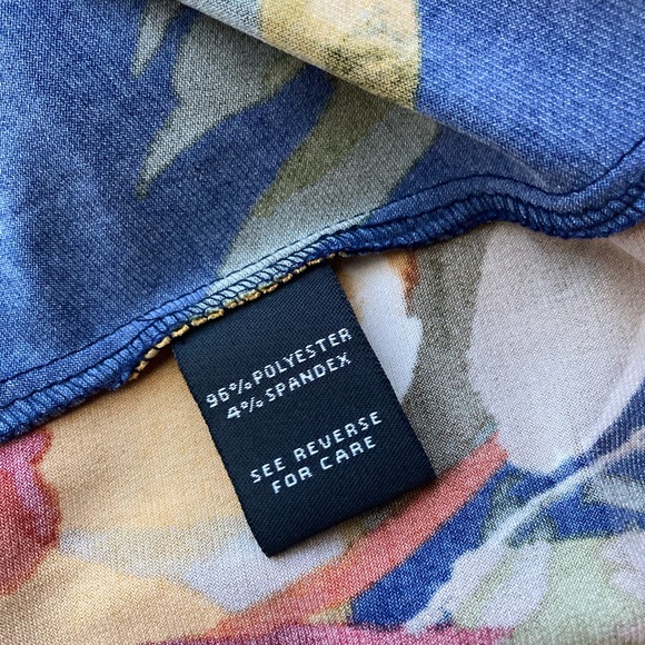 MSK floral, 3/4 sleeve A line dress, size petite small - Picture 9 of 12